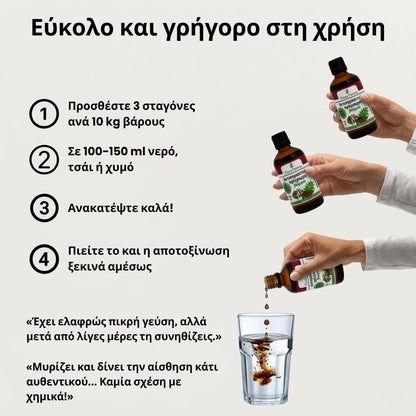 Αντιπαρασιτικό πρόγραμμα - βάμμα 100 ml - σκοτώνει παράσιτα, βακτήρια και μύκητες