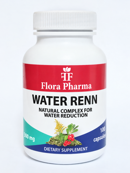 WATER RENNN – συμπλήρωμα διατροφής 100 κάψουλες, 500 mg - για πρήξιμο, κατακράτηση υγρών και για αποτοξίνωση